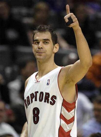 José Manuel Calderón, en un momento del partido disputado por su equipo ante los Kings de Sacramento.