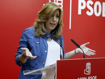 La presidenta de Andaluc&iacute;a y candidata a la Secretar&iacute;a General del PSOE, Susana D&iacute;az. 