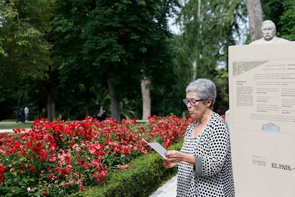 La directora de la Feria del Libro de Madrid, Eva Orúe, una de las invitadas de la yincana literaria. 