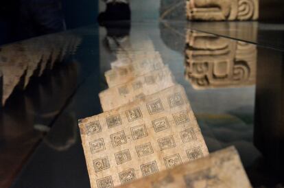 Pieza mostrada en la exposición Aztecas, que abrió este jueves al público en el Museo Etnográfico de Viena (Weltmuseum). EFE/ Jorge Dastis