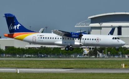 Un avión de la aerolínea caribeña Liat.