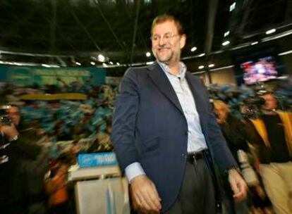 El presidente del PP, Mariano Rajoy, durante la clausura de la conferencia política del partido.