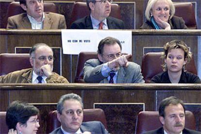 Diputados socialistas, durante la intervención del presidente del Gobierno.