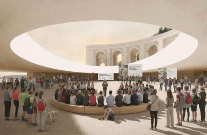 Todos los detalles del proyecto para resignificar el antiguo mausoleo de Franco: pantallas en techos y suelos para ver y escuchar la Guerra Civil