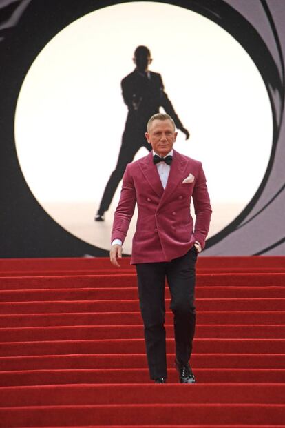 Daniel Craig en el estreno de 'Sin tiempo para morir', la que será su última interpretación de James Bond después de cinco películas.