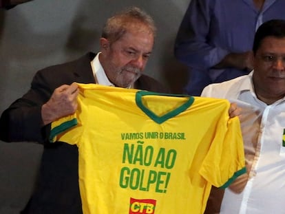 O ex-presidente Lula, nesta quarta-feira.