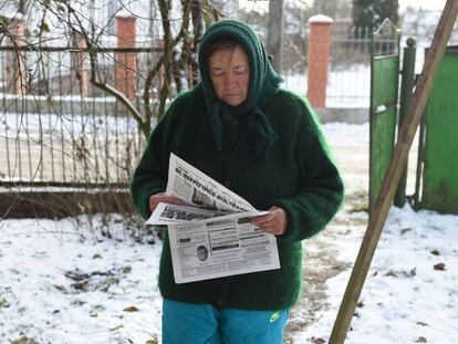 Olga Oprysko, madre de uno de los marineros ucranios cautivos por Moscú, el 29 de noviembre de 2018.