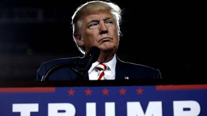 Donald Trump durante un acto de campaña en Prescott Valley, Arizona.