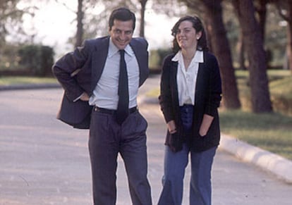 Mariam Suárez, junto a su padre, el ex presidente Adolfo Suárez.