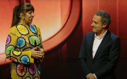 Yolanda Ramos durante su intervención en la gala de los Feroz.