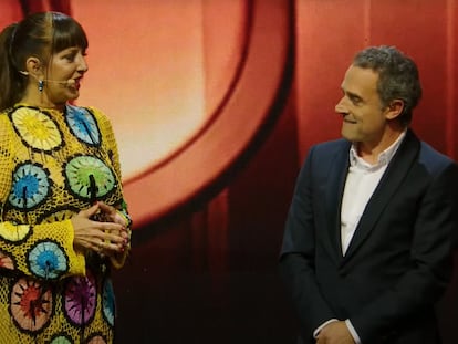 Yolanda Ramos durante su intervención en la gala de los Feroz.