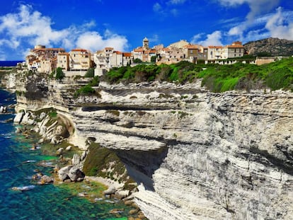 Vista de la ciudad de Bonifacio, en Córcega. 