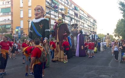 Desfile de gigantes en la fiestas de Leganés, en una imagen de archivo.
