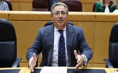 Juan Ignacio Zoido, en la sesión de control al Gobierno del pasado martes en el Senado