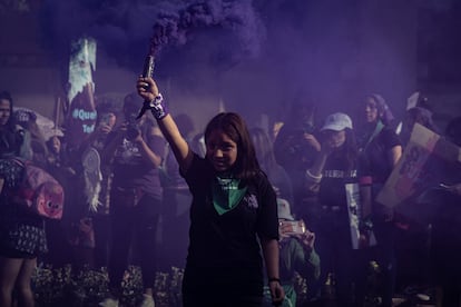 Miles de mujeres salieron a marchar en conmemoración del día internacional de la mujer, este 8 de marzo de 2023, en Ciudad de México. 