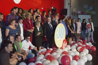 Presentadores y actores presentaron ayer la programación de la nueva temporada de EITB antes de celebrar el acto conmemorativo de su 30º aniversario. 
