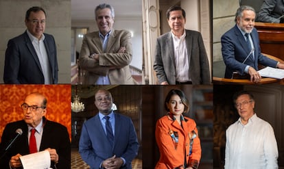 Alfonso Prada, Luis Fernando Velasco, Juan Fernando Cristo, Armando Benedetti, Álvaro Leyva Durán, Luis Gilberto Murillo, Laura Sarabia y Gustavo Petro.