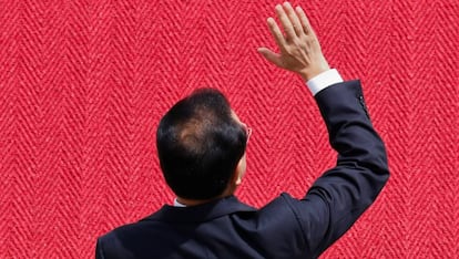 El primer ministro chino, Li Keqiang, ayer en Berlín.