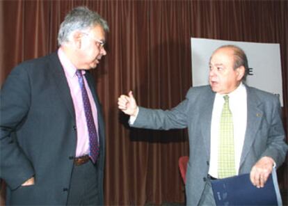 Felipe González y Jordi Pujol, ayer en Barcelona.