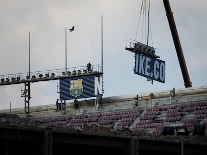 El Camp Nou, en obras.