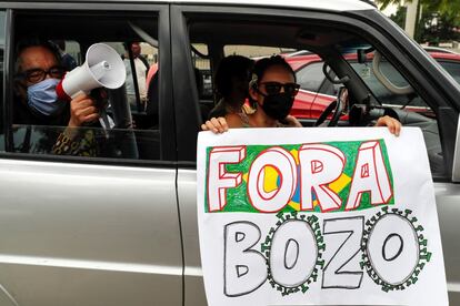 Carreata em São Paulo contra Jair Bolsonaro.