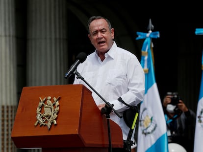 Alejandro Giammattei, presidente de Guatemala, da un mensaje luego que se declarara a Guatemala como la capital iberoamericana Pro Vida.