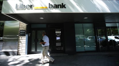 Oficina de Liberbank en Madrid.