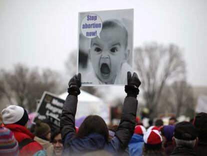 Protesta contra el aborto el pasado enero en Washington.