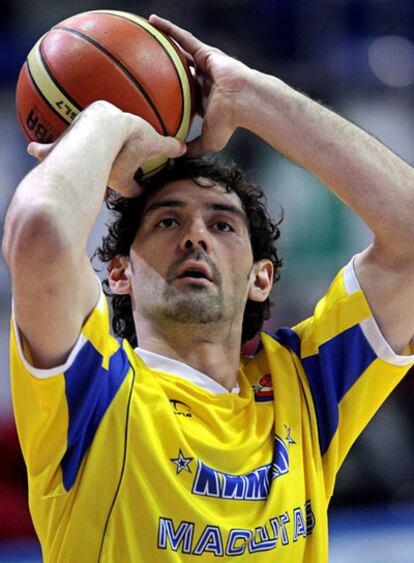 Jorge Garbajosa, en un partido con el Khimki