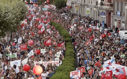 Imagen de la manifestación en A Coruña