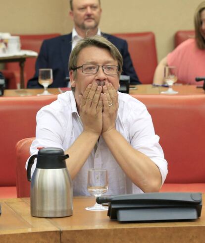  Xavier Dom&egrave;nech, en la Diputaci&oacute;n Permanente del Congreso, el pasado 18 de julio