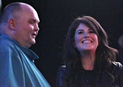 Sejam Ou'Brien, o 'dancing man', junto a Monica Lewinsky.