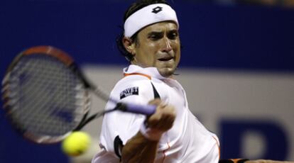 David Ferrer, durante su partido contra Albert Montañés.