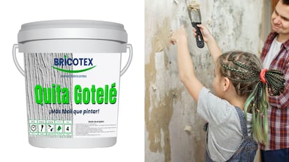 Este producto incluye una fórmula química para quitar más fácilmente el gotelé de las paredes.