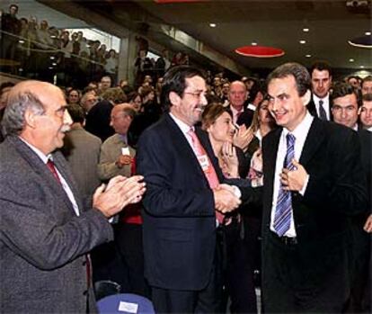 Zapatero, a su llegada al acto de clausura de la I Conferencia Política de los socialistas murcianos.