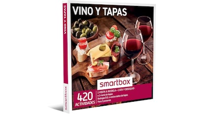 Una caja de regalo que ofrece experiencias para los amantes del vino.