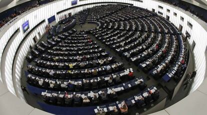 Una vista del pleno del Parlamento Europeo en Estrasburgo.