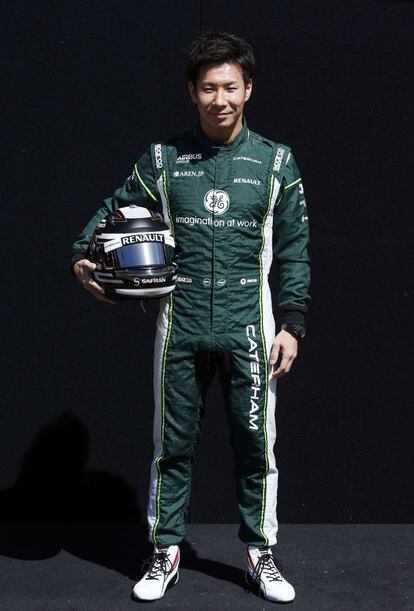 El japones Kamui Kobayashi del equipo Caterham.