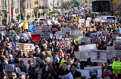 La manifestación contra las armas, en Nueva York.