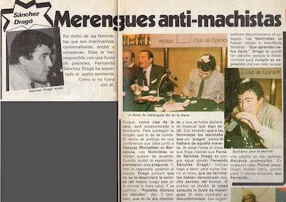 Así se publicó en la prensa la acción de LAMAR contra Sánchez Dragó en 1981.