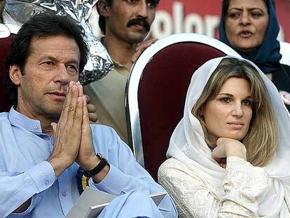 Imran Khan, con su ex esposa Jemima Goldsmith.