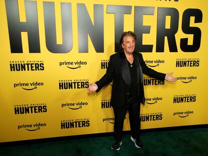 Cast member Al Pacino poses at a premiere for the television series "Hunters" in Los Angeles, California, U.S., February 19, 2020. REUTERS/Mario Anzuoni