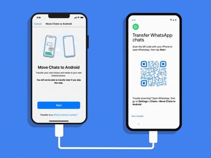 Pasa tus chats de WhatsApp de iPhone a Android 12.