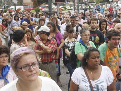 Concentración celebrada el pasado miércoles en Bilbao para protestar por el asesinato, dos días antes, de Deisy Mendoza.