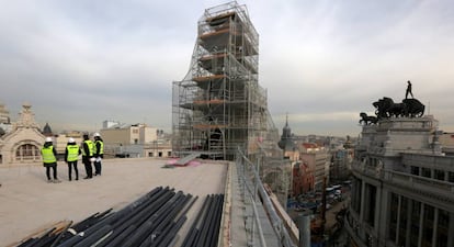 Visita a las obras del complejo Canalejas en Madrid.