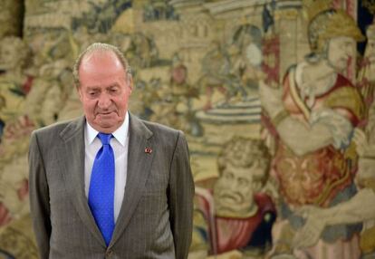 A file photo from April this year of King Juan Carlos.