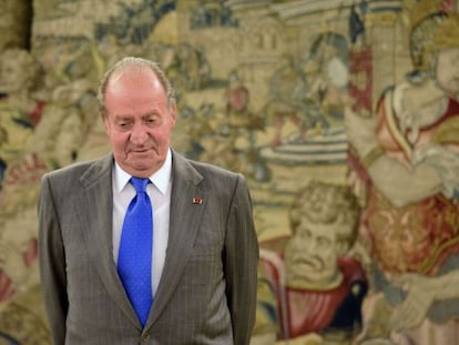 A file photo from April this year of King Juan Carlos.