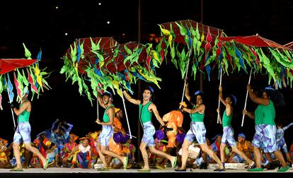 Apresentação durante a abertura dos Jogos Paralímpicos Rio 2016.