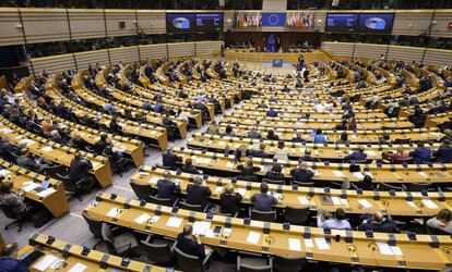Momento de la sesión del Parlamento Europeo celebrada este miércoles en Bruselas.