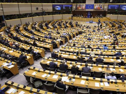 Momento de la sesión del Parlamento Europeo celebrada este miércoles en Bruselas.